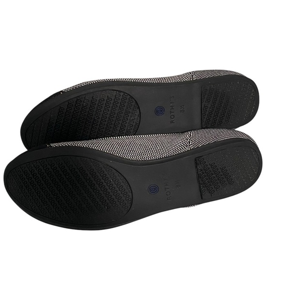 ROTHY’S - SIZE 8.5 WOMEN’S - THE FLAT STYLE -BLACK/WHITE & ROYAL BLUE ACCENT S4 - Picture 9 of 9